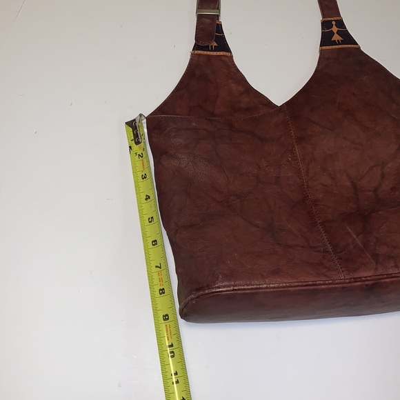 Vintage Brown Leather Boho Purse from India - Picture 11 of 11